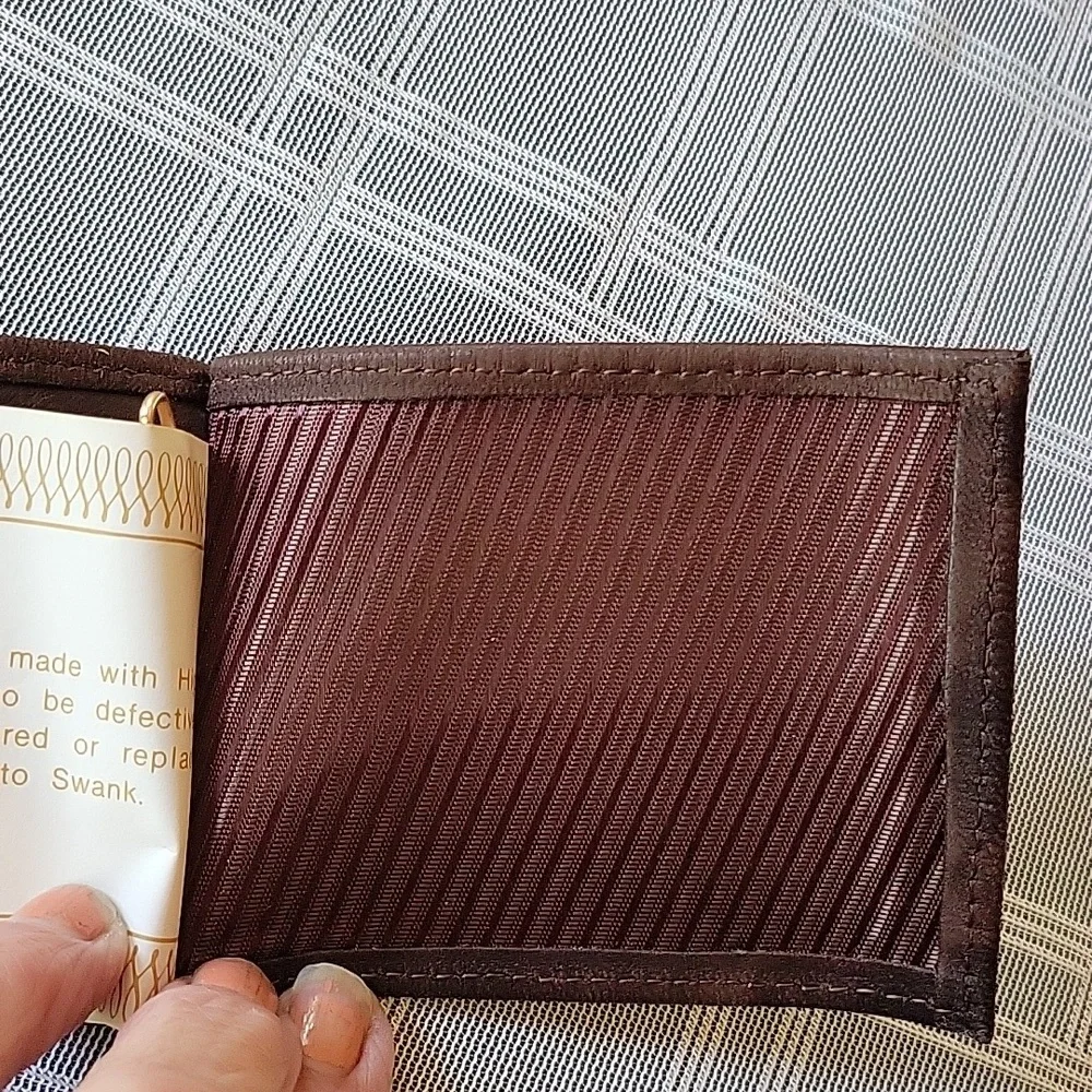 Vintage Swank Genuine Lambskin Money Clip Bill Fold